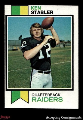 1973 Topps #487 Ken Stabler RC Rookie EX/MT - NM (OC) Raiders - Image 1 of 2