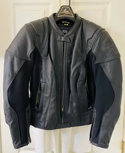 NEW Scorpion EXO Skeletal Leather Motorcycle Riding Jacket Black Sz. Medium - Foto 1 di 8