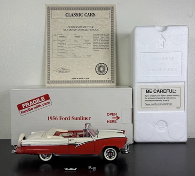 1956 Ford SunLiner Convertible 1:24 Diecast Danbury Mint - READ - Image 1 of 4
