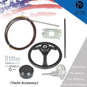 Kit fueraborda sistema de dirección giratorio barco 13 pies marino con rueda SS13713 nuevo - Imagen 1 de 18