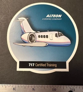 Etiqueta autoadhesiva de entrenamiento certificada Boeing 717 - Alteon a Boeing Company COMO NUEVA - Imagen 1 de 1