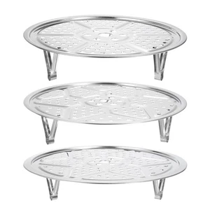 Vaporiera in acciaio inox 3 pezzi con supporto inserto stock pentola vassoio vapore - Foto 1 di 5