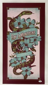 RAY LAMONTAGNE SIGNED AUTOGRAPH 13X25 CONCERT TOUR POSTER - CLEVELAND 2016 JSA - Picture 1 of 2