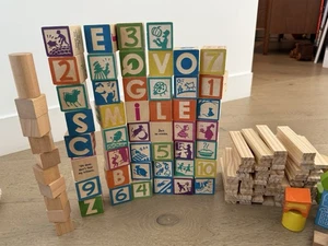 High Quality Used Wooden Building Blocks -clean Excellent Condition. - Picture 1 of 7