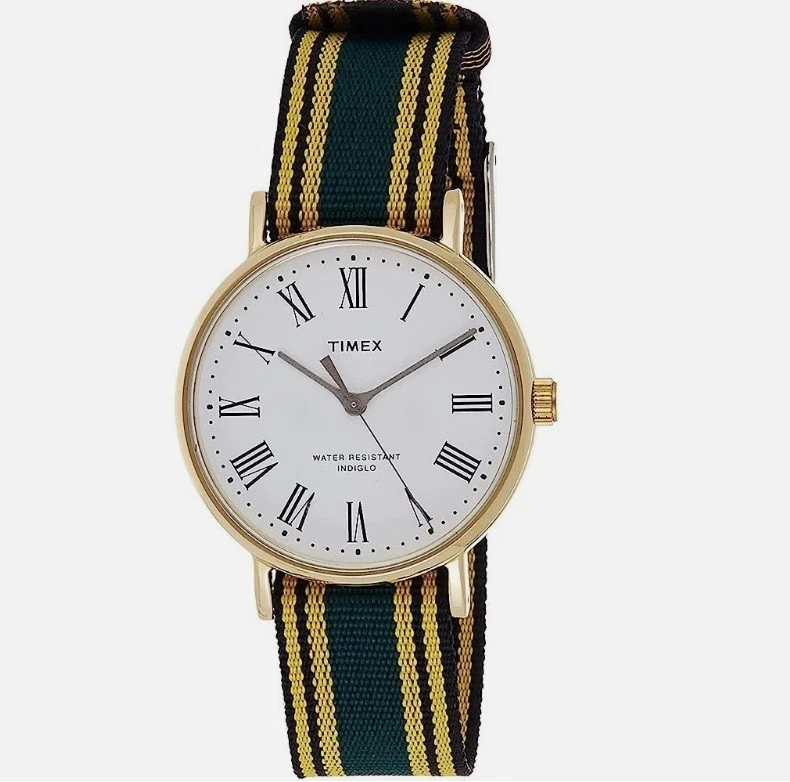 Orologio TIMEX ref. TW2U46700LG Indiglo Uomo tessuto Verde giallo quadr. Bianco - Immagine 1 di 1
