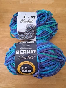Bernat filato coperta 10,5 once/220 iarde ogni tonalità oceano 2 matassine super ingombranti 6 - Foto 1 di 9