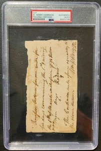 WILLIAM HENRY HARRISON PRESIDENT SIGNED AUTOGRAPH PSA/DNA AUTHENTIC! - Picture 1 of 4