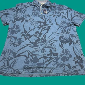 Johnnie-O Hangin Out Herren XXL Poloshirt Blumenmuster Blau Baumwolle - Bild 1 von 10