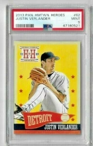 2013 Panini Hometown Heroes Justin Verlander Mint PSA 9 - Picture 1 of 2