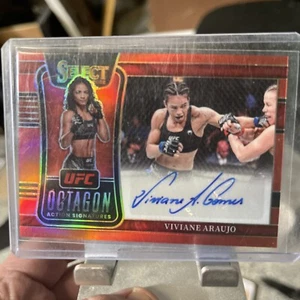 2022 Select UFC Viviane Araujo Red Prizm Octagon Action Auto Autograph #32/99 - Picture 1 of 2