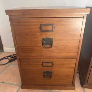 Pottery Barn Bedford 21 Inch 2-Drawer File Cabinet Brown - Picture 1 of 10