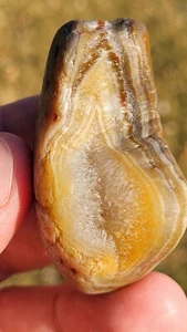 Schöner 2,4 Unzen Lake Superior Achat LSA - einzigartiger klobiger bunter Schwimmer - Bild 1 von 21