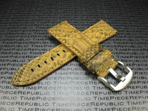 22 mm Pythonhaut Lederband goldbraun Band Dornschließe Seamaster - Bild 1 von 5