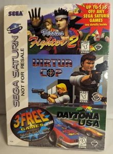 Virtua Fighter 2 / Virtua Cop / Daytona USA - 3-pack - Sega Saturn - NEW SEALED - Picture 1 of 11