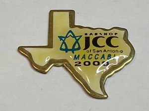 JCC Maccabi Jewish Youth Team Sports Lapel Pin San Antonio TX Texas 2000 Barshop - Picture 1 of 2