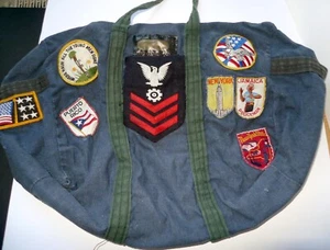 Messenger Bag / Stofftasche mit United States / Südamerika Aufnäher, Patches - Bild 1 von 9