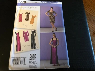 Simplicity Pattern 1778 Ms Designers DAY~EVENING Dress 2 Lengths w/Variations  - Image 1 of 2