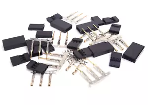 ✅ Servostecker kompatibel zu Graupner JR Futaba SH 3Pin vergoldet Crimp Set ✅ - Bild 1 von 19