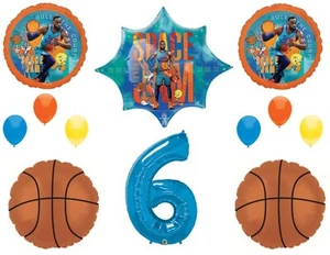 Space Jam 2 6th Birthday Looney Tunes Party Basketball balloons Decoration Bugs - Picture 1 of 1