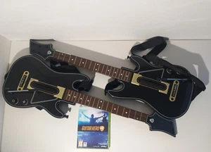 Lot Guitar Hero Live 2 Guitares + Jeu Xbox 360 pas de dongle - Imagen 1 de 6