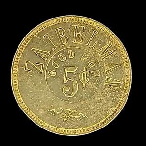 5¢ Zaibelman Maverick Trade Token/Coin - Picture 1 of 2
