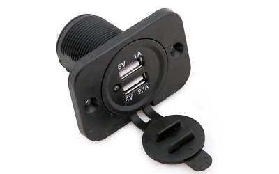 12 V USB Ladedose Einbau Ladebuchse Ladegerät Auto Boot Wohnmobil Steckdose KFZ - Bild 1 von 4
