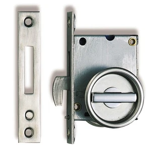 PESTILLO PUERTA CORREDERA SUGATSUNE DISEÑO DELGADO SIN MANOS GIRO PULGAR PARA UN LADO* - Imagen 1 de 1
