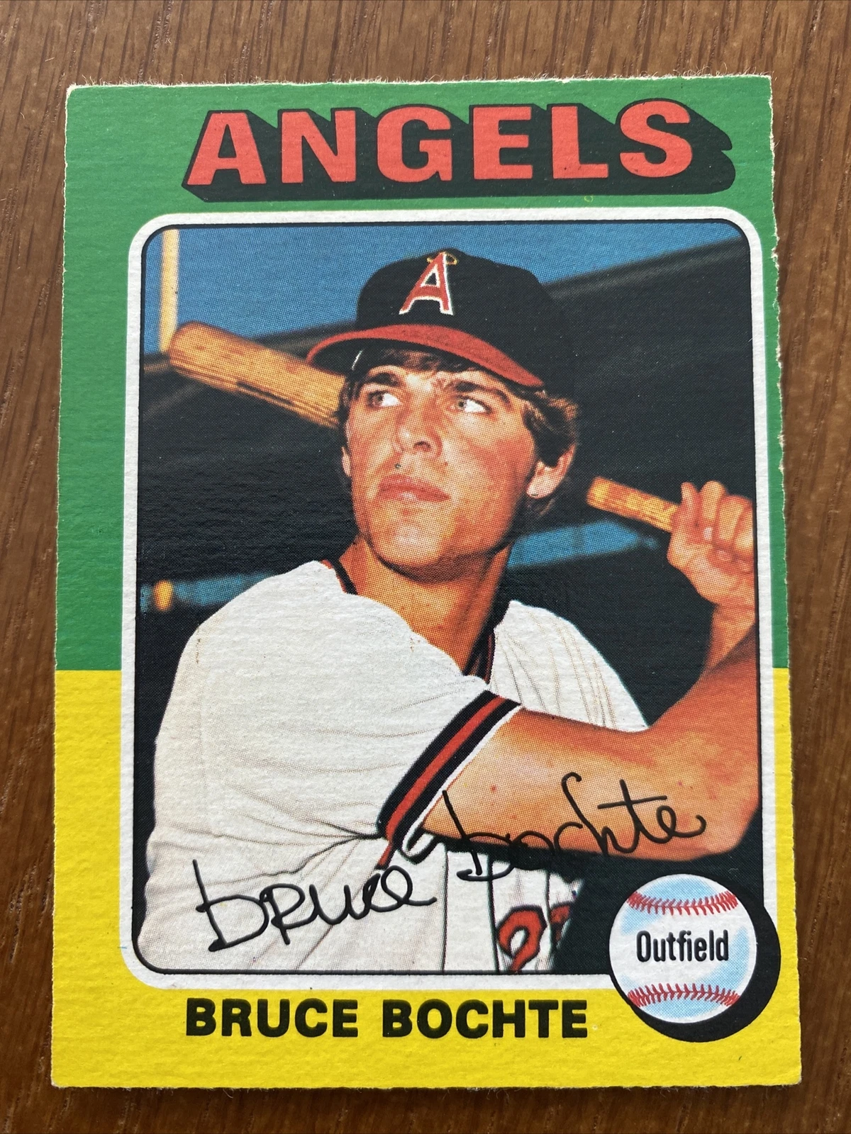 1975 75 OPC O-Pee-Chee Baseball #392 Bruce Bochte Rookie Angels RC  SHARP EXMT+