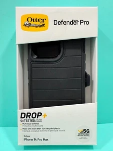 New Otterbox Defender Pro Series Case w/ clip for the iPhone 14 Pro Max Black - Picture 1 of 4