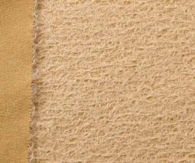 Elmetto mohair antico, vintage --20 x 70 cm - oro - dorso dorato (009) - Immagine 1 di 3