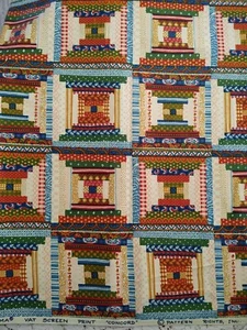 Cohama Southwest Geometric Paisley Tribal CONCORD Vtg Fabric Zepel 17" x56" - Picture 1 of 11