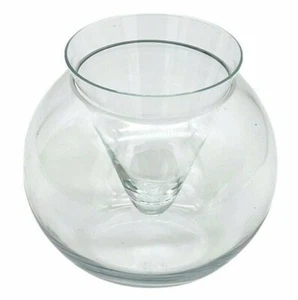 Glass Salad / Mixing / Serving Bowl Clear With Floating Vial for Salad Desserts - Picture 1 of 4