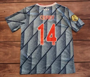 ✅Adidas Football Shirt Ajax Cruyff #14 Away Soccer jersey 2021 2022, Boy`s Size - Picture 1 of 17