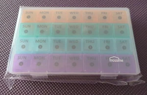 Mossime XL Large Monthly Pill Organizer Vitamin Box 4 Weeks 28 Day Box NIP - Picture 1 of 6