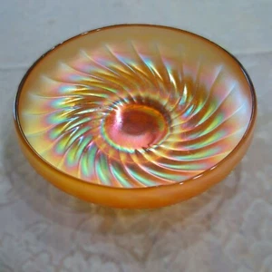 Vintage Carnival Glass Marigold Swirled Iridescent Bowl 7.5" - Picture 1 of 10