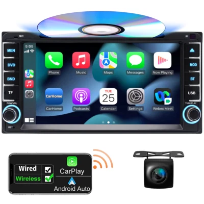 For Toyota Tundra RAV4 4Runner Prado Camry Car DVD Radio Stereo CarPlay Wireless - Image 1 of 4