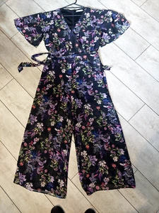 as new COOPER ST $189 Le Jardin 14 Black Pink Blue Floral Wide Leg jumpsuit - Picture 1 of 20
