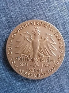 Medaille Kaunertalkraftwerk-Stollendurchschlag; Porr - Bild 1 von 3