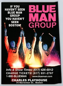 Blue Man Group, Charles Playhouse, 1999, Boston, Massachusetts Postcard S6-113 - Picture 1 of 2