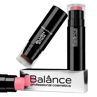 Balânce cosmetics  Creamy Blush Stick S02 (sweet rosé) mit Kabuki Pinsel - Bild 1 von 4