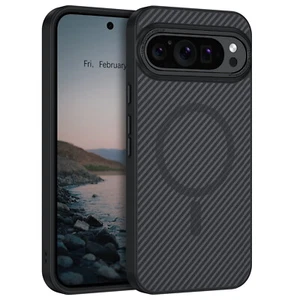 Für Google Pixel 9 Pro XL Echt Aramid Kohlefaser Hülle Armor Stoßfest Cover - Bild 1 von 10