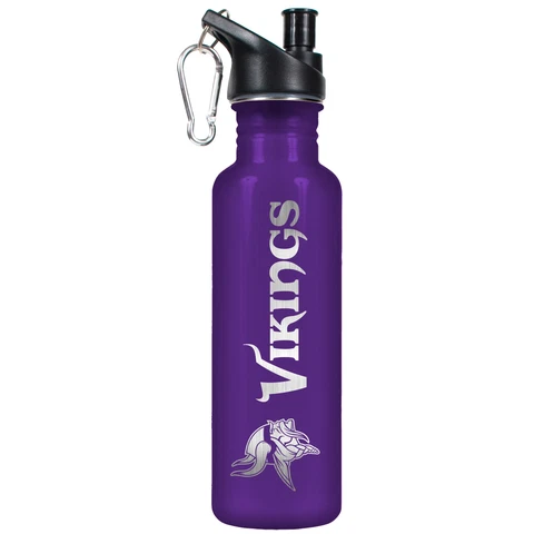 GA Stainless Steel Water Bottle 26 OZ - NFL Minnesota Vikings Cover