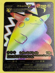 Pikachu VMAX 044/185 Swsh04: Vivid Voltage Holo Black Ultra Rare - Picture 1 of 5