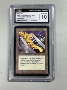Magic the Gathering MTG Limited Edition Beta Black Vise - Graded CGC 10 Gem Mint - Picture 1 of 4