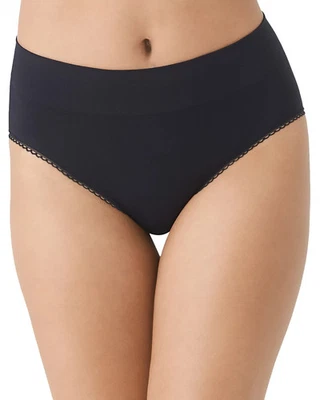 Wacoal L124806 Black Feeling Flexible Seamless Hi Cut Brief Panty Size XL /8 - Image 1 of 4