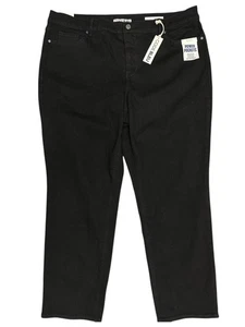 Code Bleu 24WS Jeans Chelsea Straight Black Classic Rise Tummy Slimming Panel - Picture 1 of 5