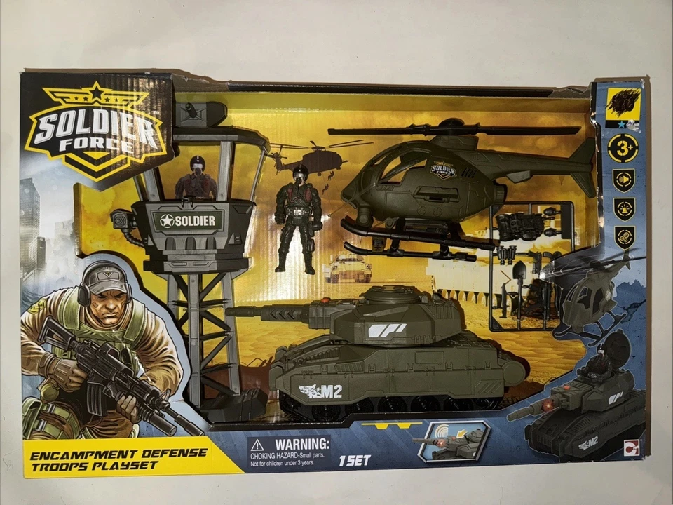 Soldier Force Encampment Defense Troops Juego Nuevo en Caja Foto 1 de 4