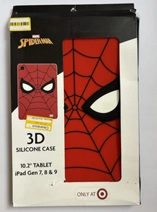 Marvel Spiderman iPad 10.2" Tablet Gen 7, 8 & 9 Silicone 3D Case Red Damaged Box - Picture 1 of 3
