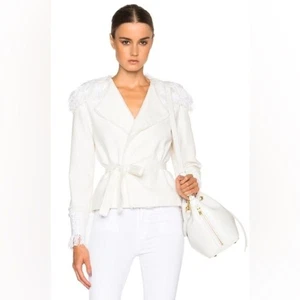 Alexis Evan Jacket In Ivory Raffia XS - Picture 1 of 9