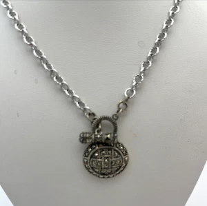 JUDITH JACK STERLINGSILBER 925 MARKASITEN ANHÄNGER KNEBELKETTE - 16" - Bild 1 von 7